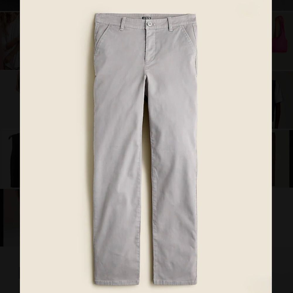 NWT J. Crew 2024 Kate Straight Leg Chino Pant Vintage Dove Gray Grey Size 2 FLAW